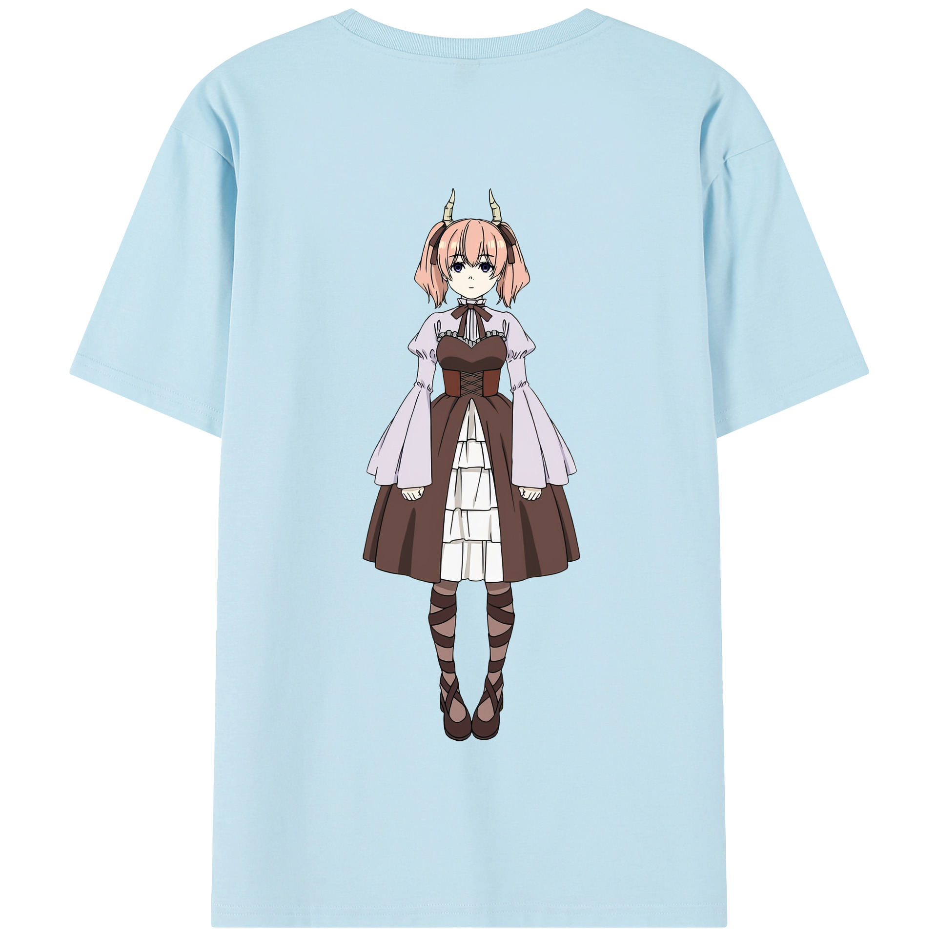 （画像用） 葬送のフリーレン Frieren 綿100％半袖Tシャツ（背面プリント）